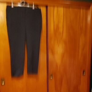 Ann Taylor LOFT Navy Blue Geometric Patterned Marissa Pants